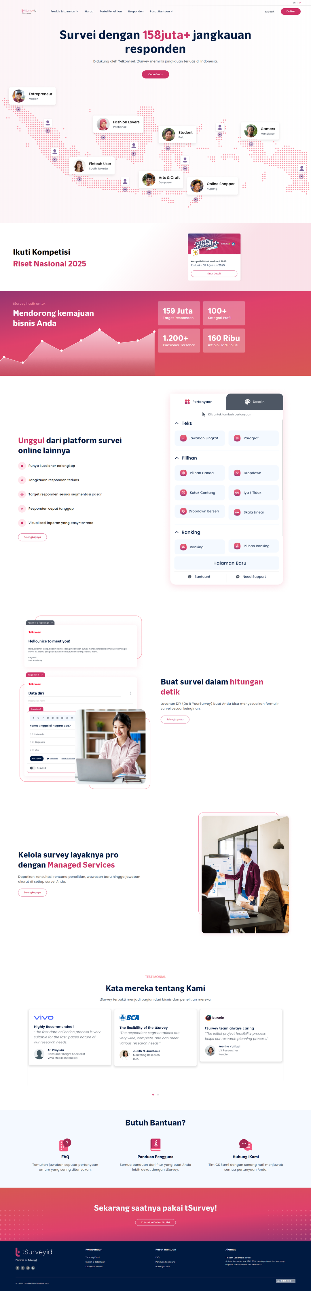 tSurvey Website – PT Telkomsel Indonesia